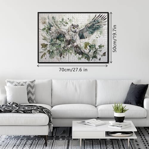 BBOLDIN Owl Bird Jigsaw Puzzle 1000 Pieces – Fantasy Forest Painting for Adults