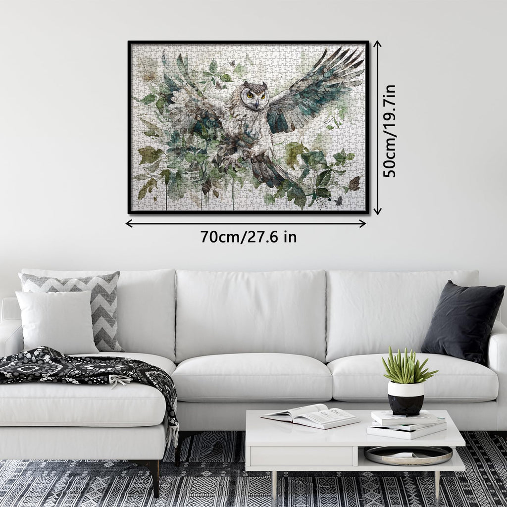 BBOLDIN Owl Bird Jigsaw Puzzle 1000 Pieces – Fantasy Forest Painting for Adults