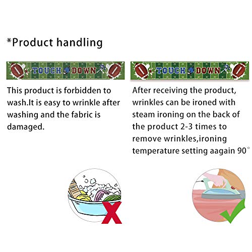 BCHOCKS Large Football Party Banner - 9.8x1.5ft Touch Down Decoration for Game Day