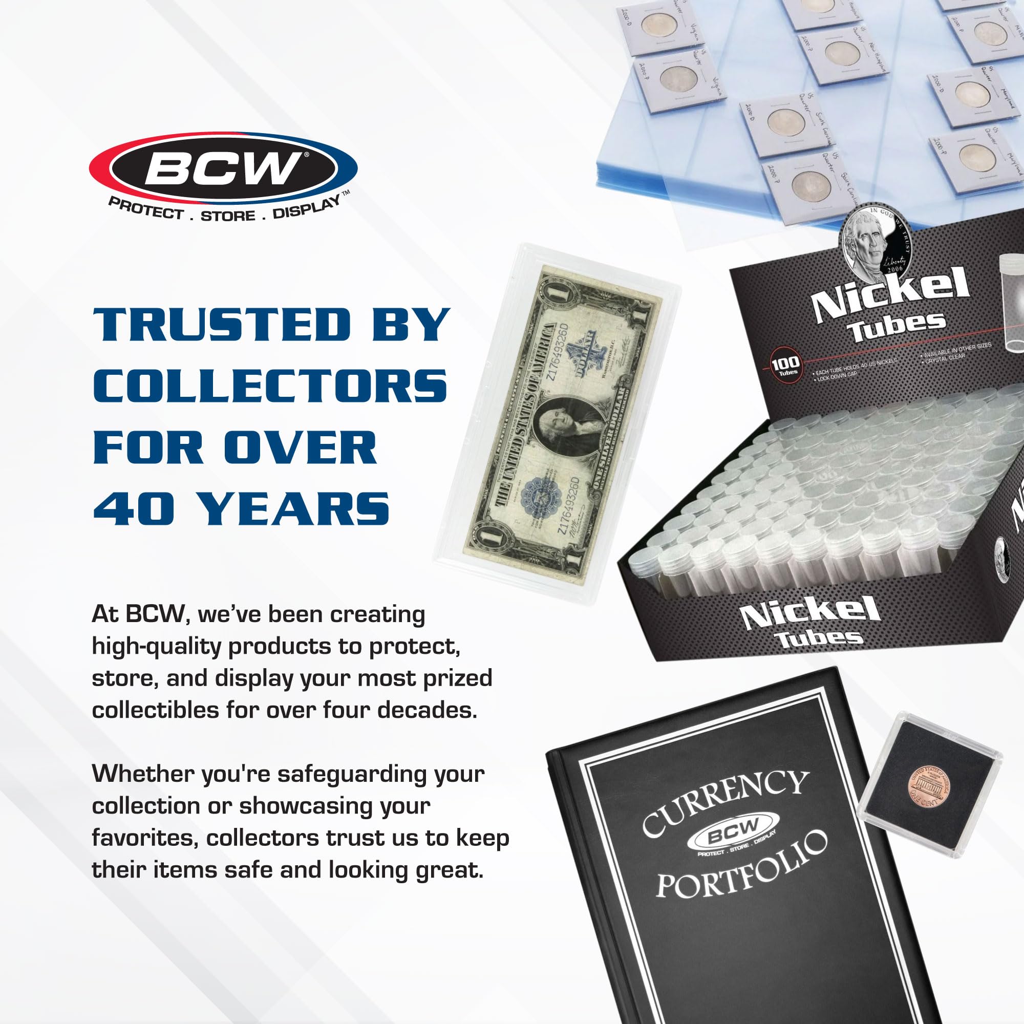 BCW 2x2 Coin Snap Holder for Sacagawea Dollar – Pack of 25 Crystal Clear Polystyrene Cases