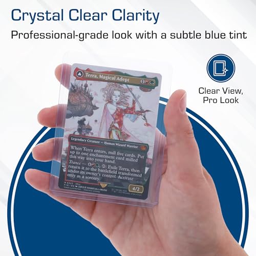 BCW 3x4 Standard Topload Card Holders – 100 Pack Rigid PVC Protectors for Trading Cards