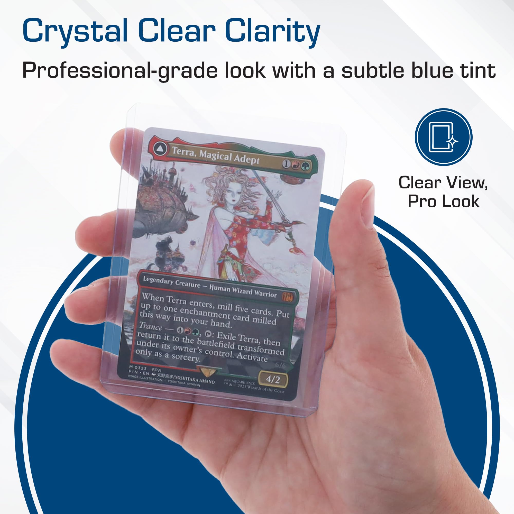 BCW 3x4 Standard Topload Card Holders – 100 Pack Rigid PVC Protectors for Trading Cards