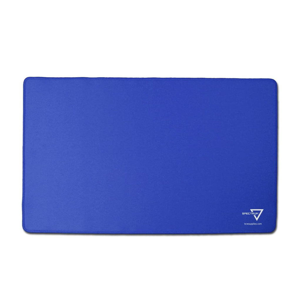 BCW Spectrum Playmat – Blue (24" x 14") – Stitched Edges, Machine Washable Polyester for TCG & Tabletop Gaming