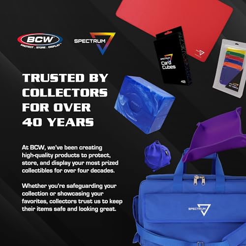 BCW Spectrum Playmat – Blue (24" x 14") – Stitched Edges, Machine Washable Polyester for TCG & Tabletop Gaming