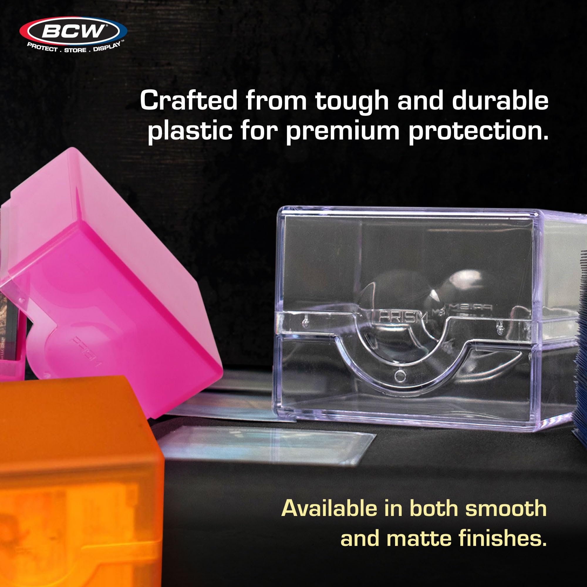 BCW Spectrum Prism Deck Case - Jade Green - Holds 100 Double-Sleeved Cards - Secure Snap Closure