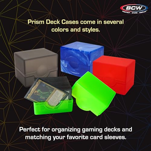 BCW Spectrum Prism Deck Case - Jade Green - Holds 100 Double-Sleeved Cards - Secure Snap Closure