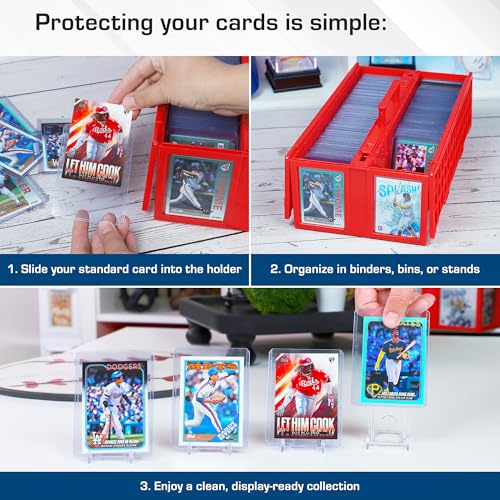 BCW Standard 3x4 Toploaders – Rigid PVC Card Holders for Trading Cards, 25-Pack