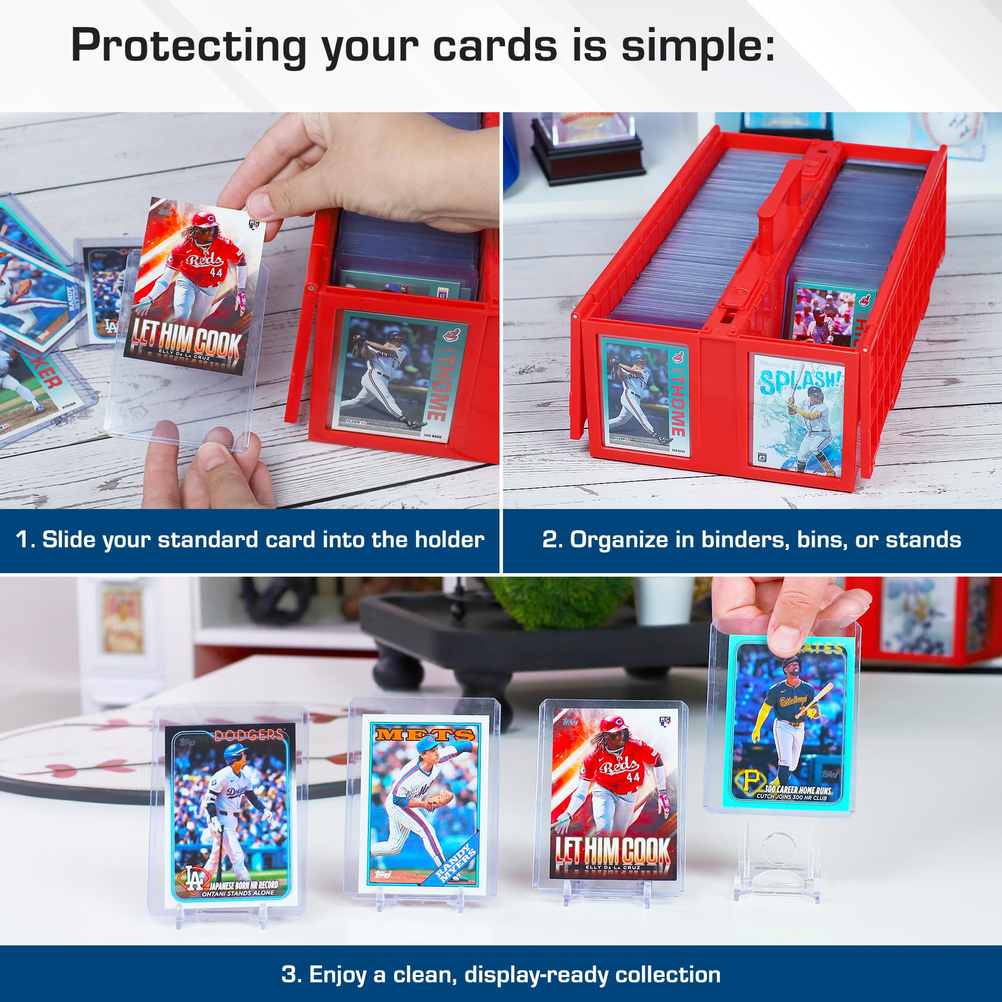 BCW Standard 3x4 Toploaders – Rigid PVC Card Holders for Trading Cards, 25-Pack