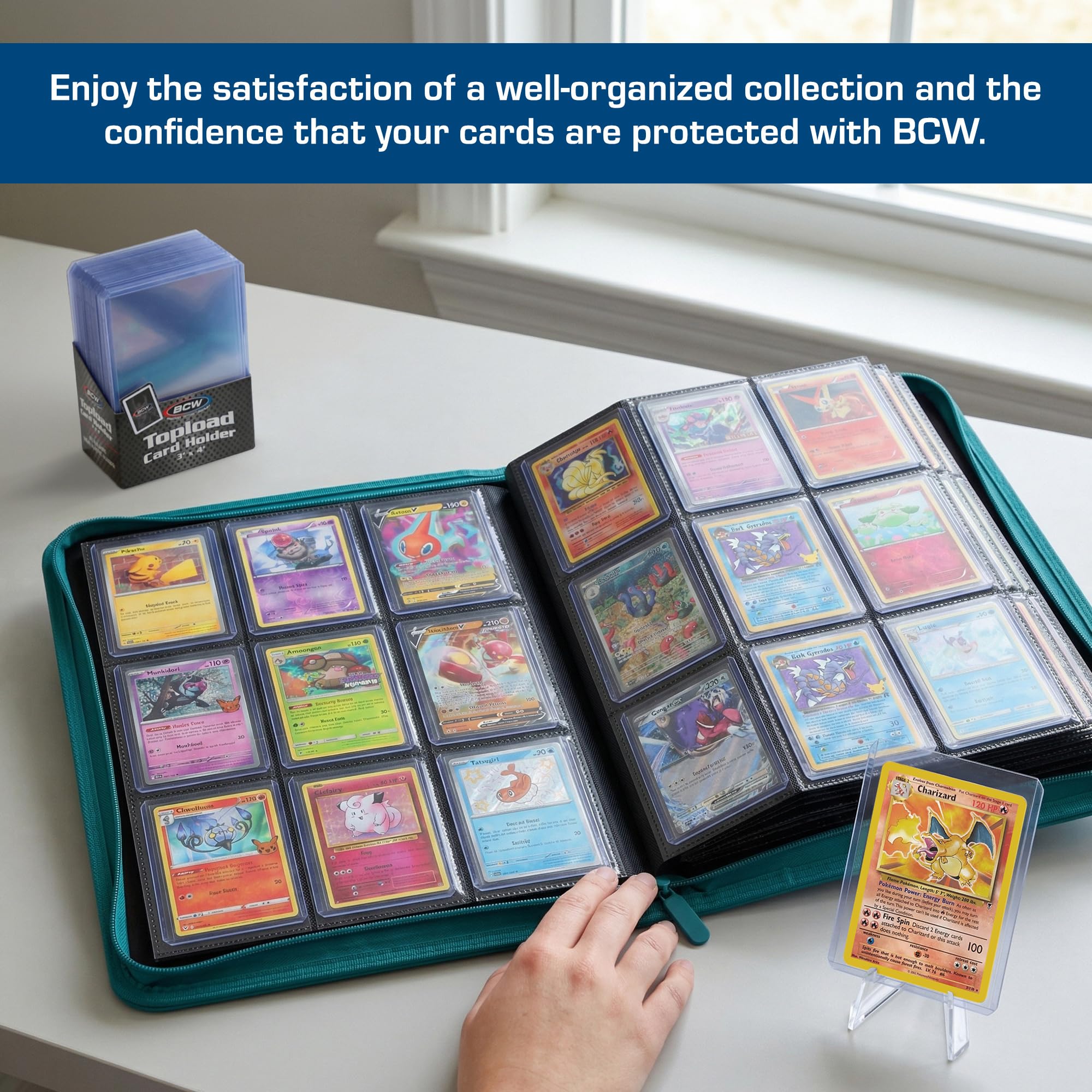BCW Standard 3x4 Toploaders – Rigid PVC Card Holders for Trading Cards, 25-Pack