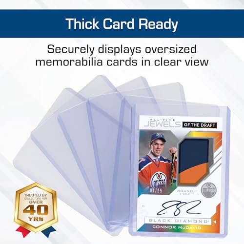 BCW Thick Card Topload Holder 10-Pack – 168pt Rigid PVC for Relic & Patch Cards