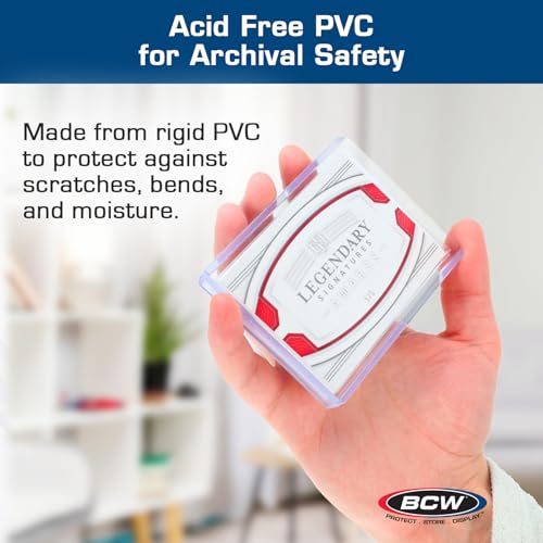 BCW Thick Card Topload Holder 240pt (7mm) – Rigid PVC Protective Sleeves for Relic, Patch & Jersey Cards