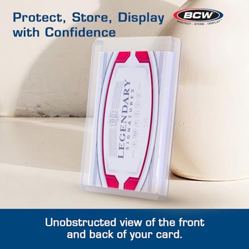 BCW Thick Card Topload Holder 240pt (7mm) – Rigid PVC Protective Sleeves for Relic, Patch & Jersey Cards