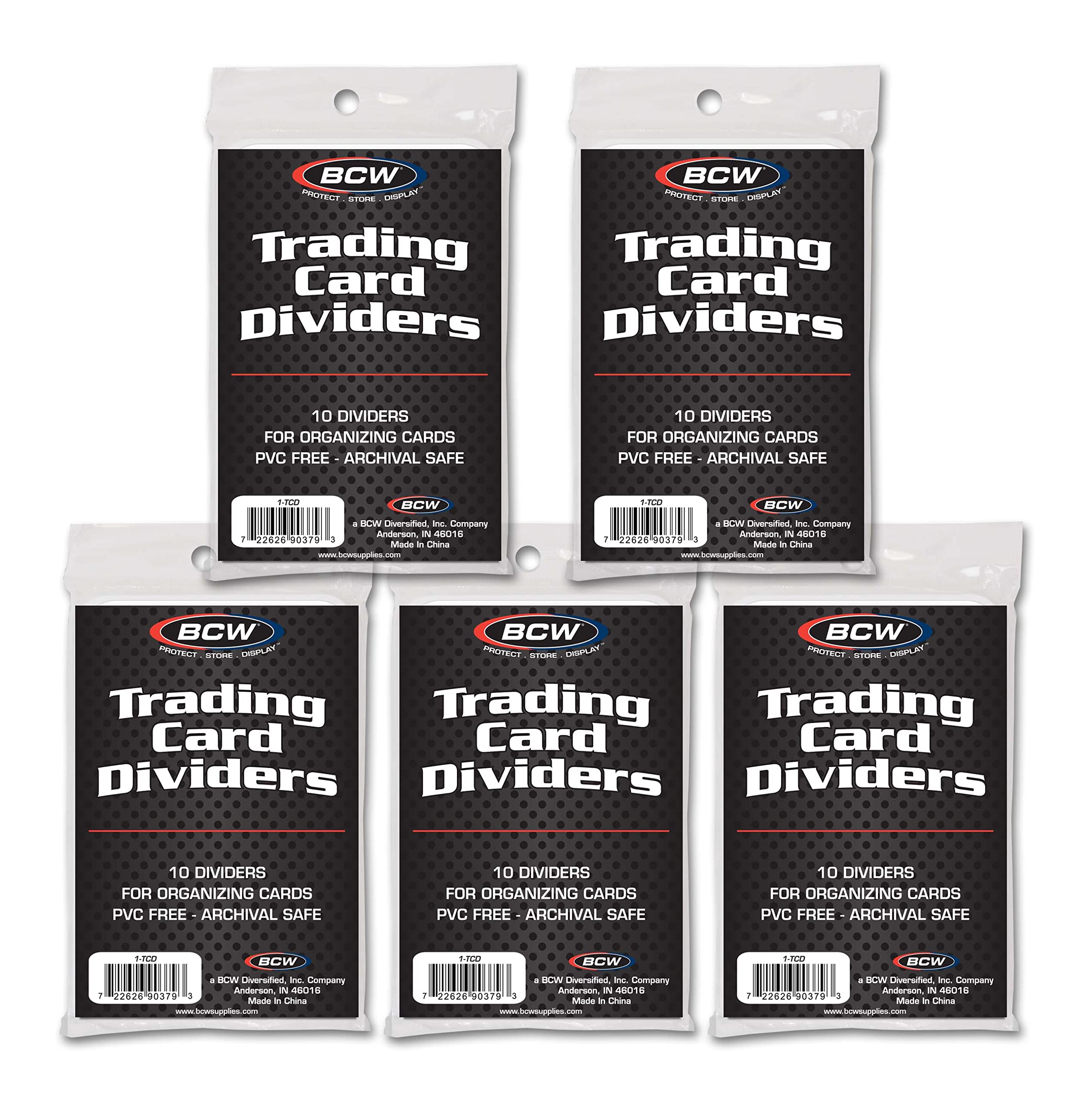 BCW Trading Card Dividers 50 Pack – Archival Plastic with Write-On Tabs for 3200 & 5000 Boxes