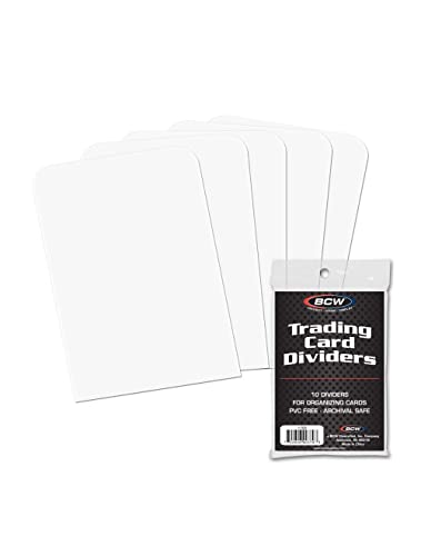 BCW Trading Card Dividers 50 Pack – Archival Plastic with Write-On Tabs for 3200 & 5000 Boxes
