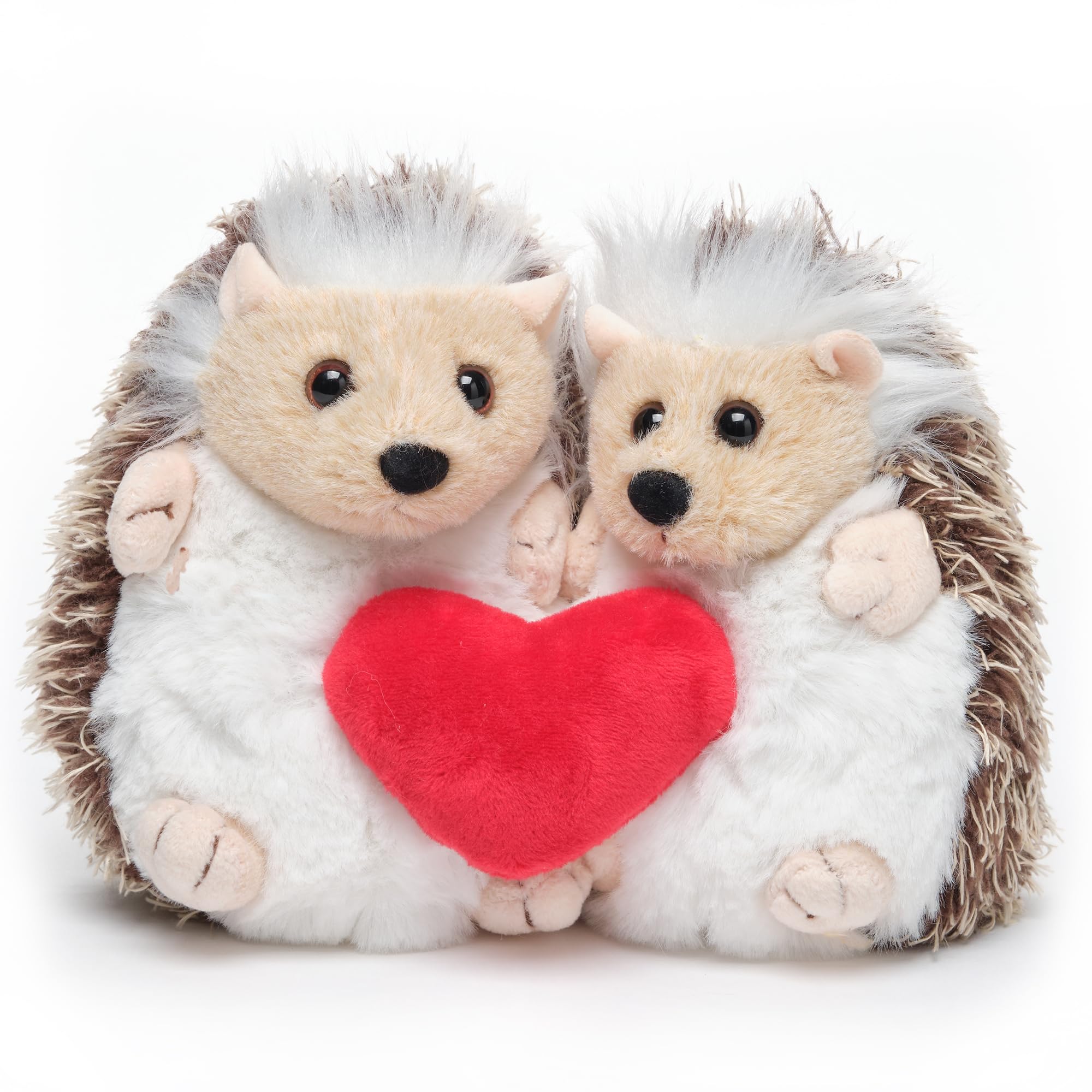 Bearington Lovie & Dovie Hedgehog Plush Set - 5.5" Soft Valentine's Day Stuffed Animals for Kids and Loved Ones