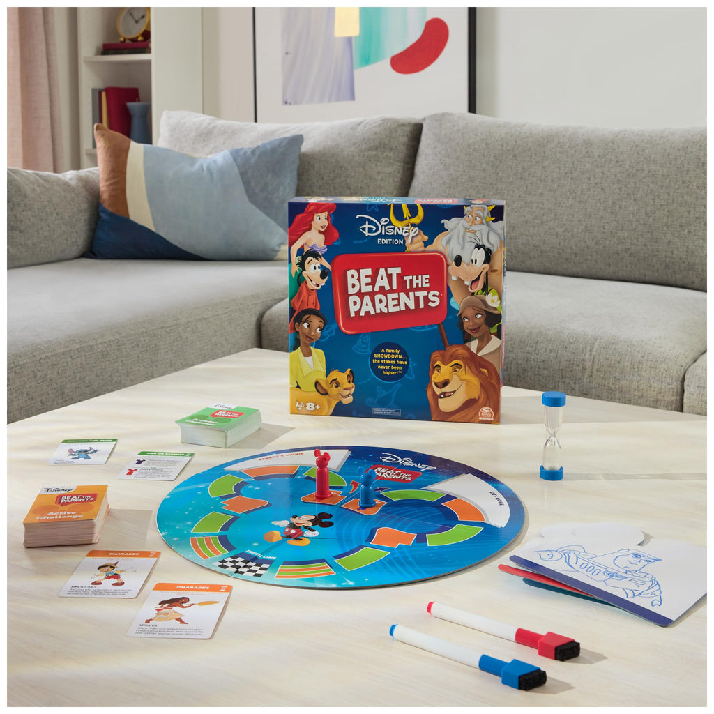 Beat the Parents Disney Edition Board Game – 150 Drawing & Active Challenges for Kids & Adults