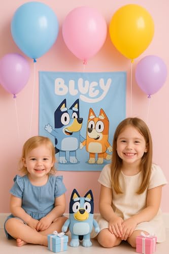 Beaumode Bluey Balloon Garland Kit – 149 Pastel Blue Pink Daisy Balloons for Girl's 2nd Birthday Party