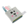 bebe mondo Bunny Baby Mirror Toy – Soft Crinkle Cloth Book with High Contrast Patterns for Tummy Time, 0-12 Months