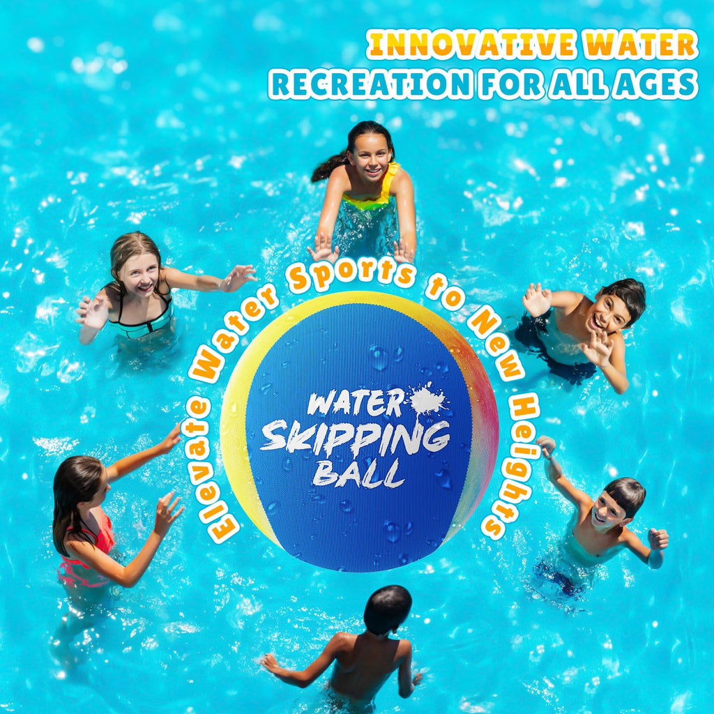 BebouToye Water Skipping Balls 3-Pack – Silicone Water Bounce Balls for Pool, Lake, Beach Fun for Kids and Adults