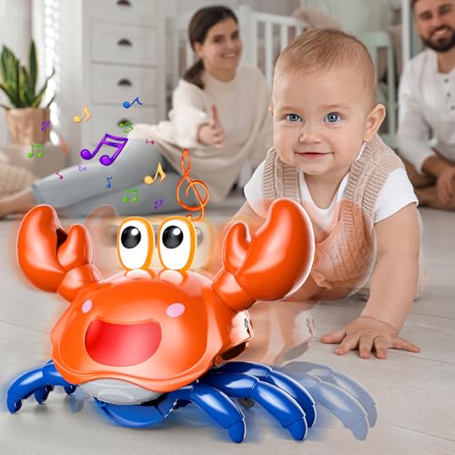 Beby Buty Crawling Crab Baby Toy – Rechargeable Tummy Time & Walking Toy with Music and Lights
