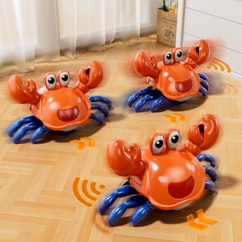 Beby Buty Crawling Crab Baby Toy – Rechargeable Tummy Time & Walking Toy with Music and Lights