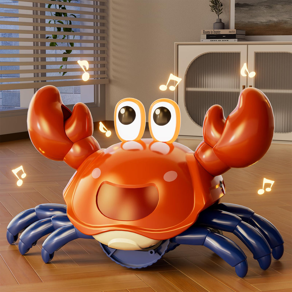 Beby Buty Crawling Crab Baby Toy – Rechargeable Tummy Time & Walking Toy with Music and Lights