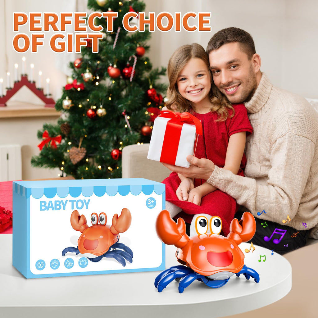 Beby Buty Crawling Crab Baby Toy – Rechargeable Tummy Time & Walking Toy with Music and Lights