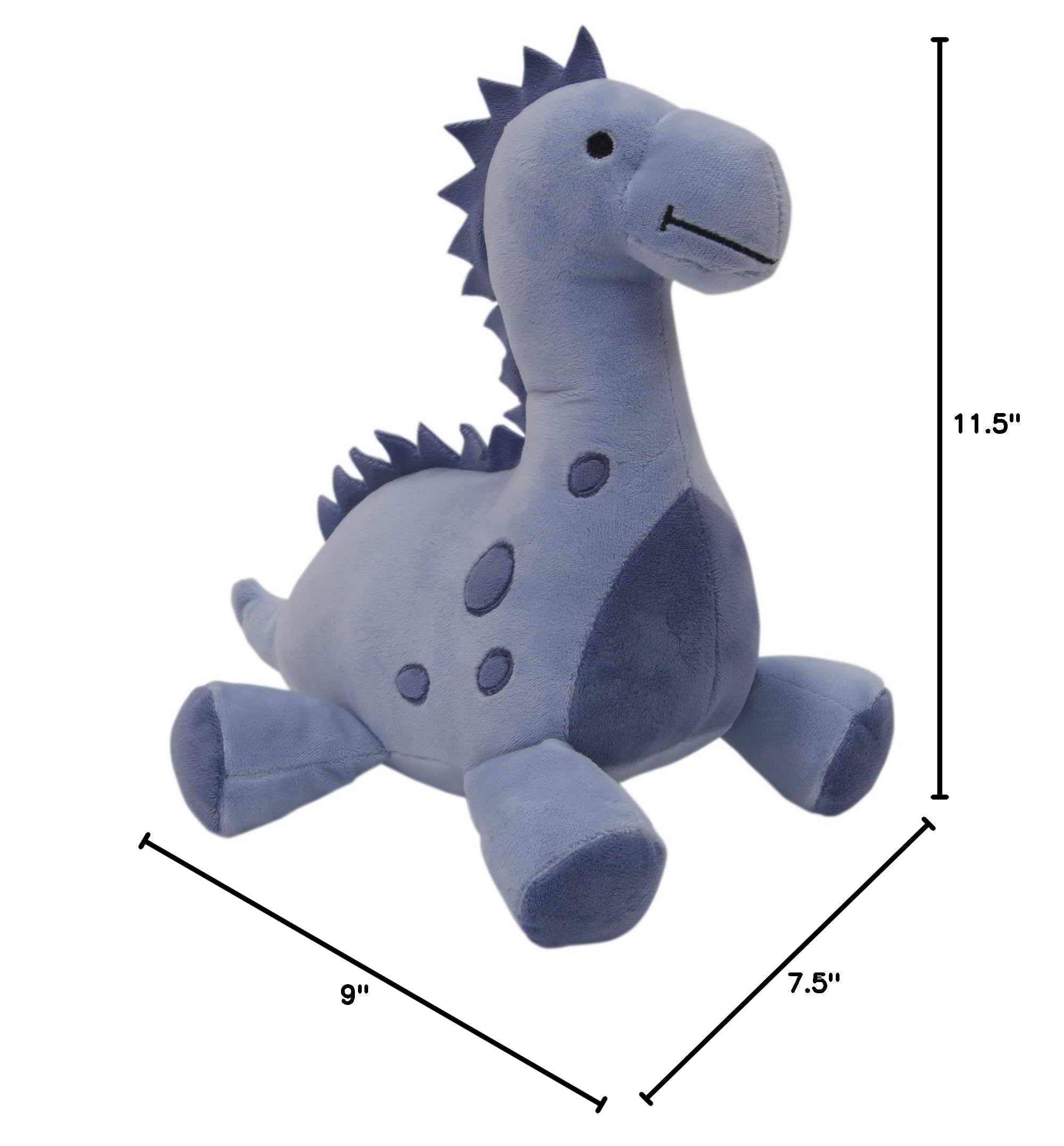 Bedtime Originals Roar Dinosaur Plush Rex - Blue, Extra Huggable & Machine Washable