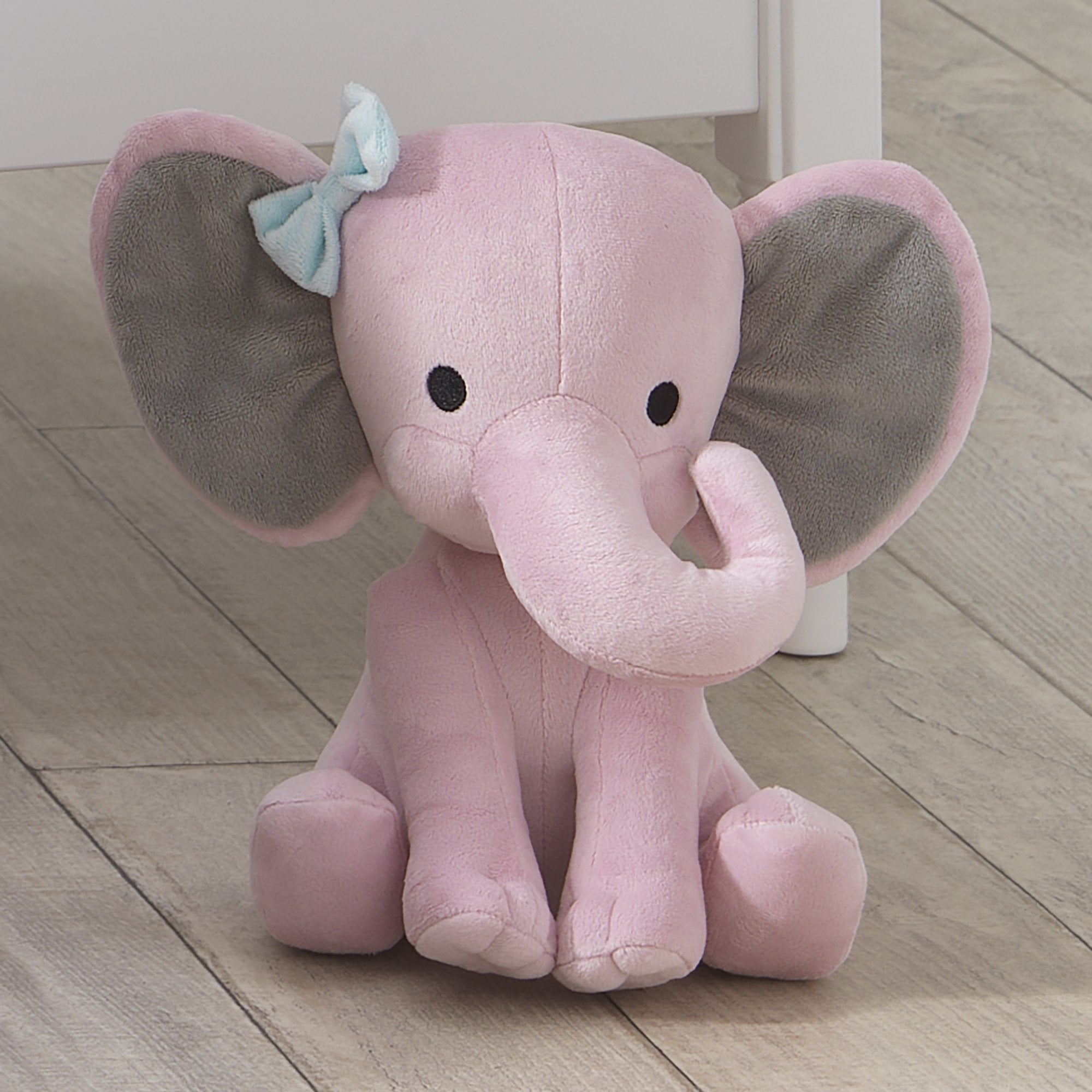 Bedtime Originals Twinkle Toes Hazel Pink Elephant Plush, 10 Inches, Machine Washable