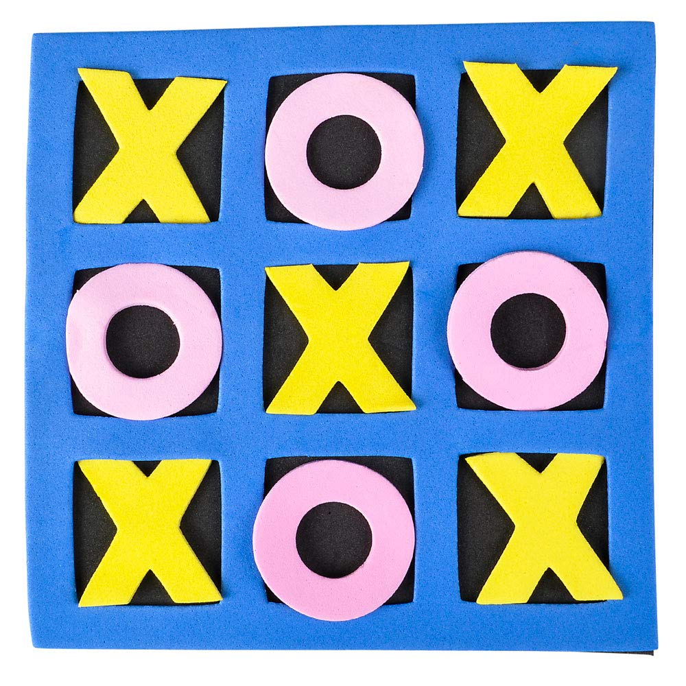 Bedwina 24-Pack Foam Tic Tac Toe Mini Games - Bulk Party Favors for Kids, 5x5 Boards, Travel-Friendly