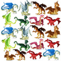 Bedwina 36-Pack Mini Dragon Toys – 2 Inch Assorted Rubber Plastic Figurines for Party Favors, Cupcake Toppers, and Creative Play
