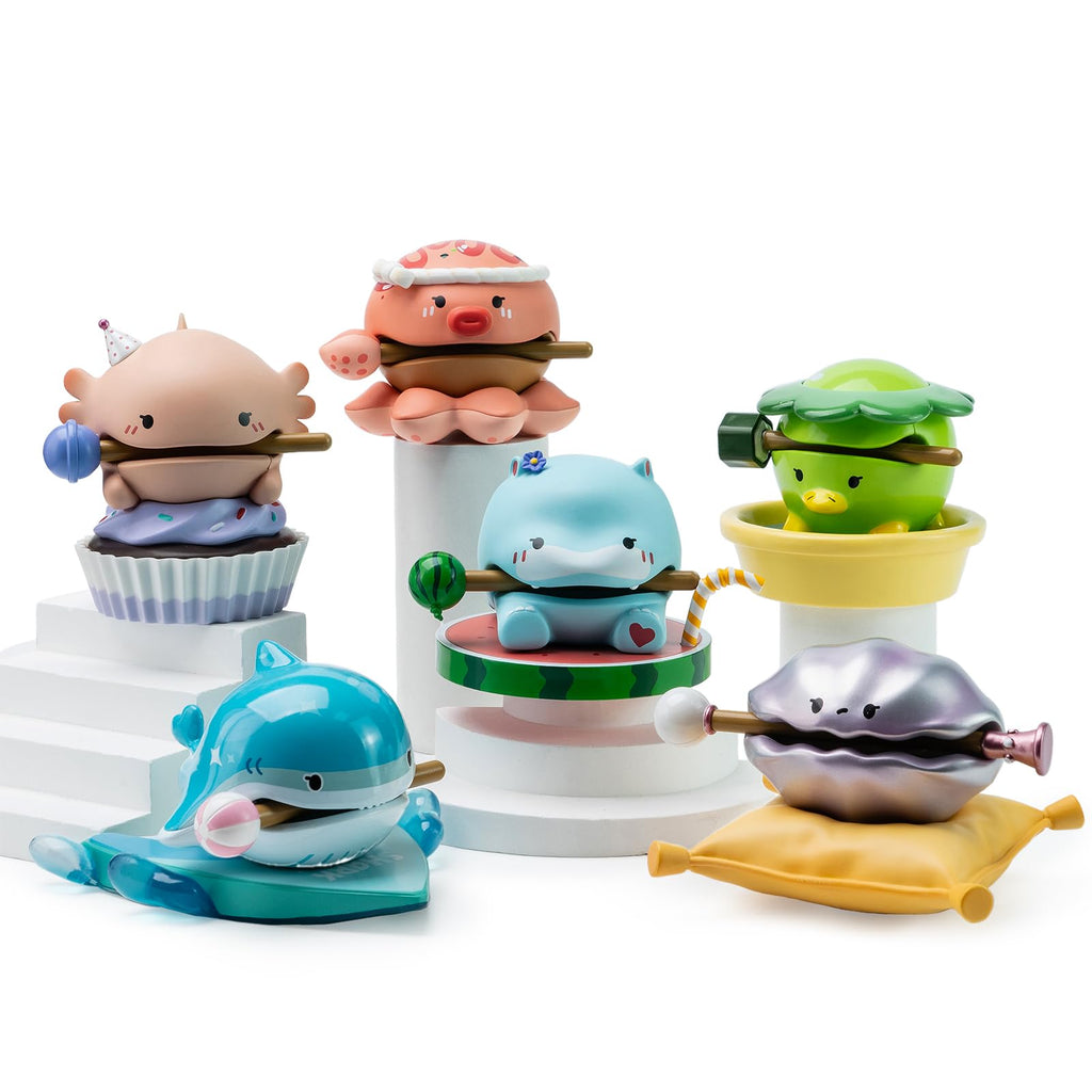 BEEMAI Lucky Wooden Fish Series 1 Blind Box – Random Collectible Figure (2.6-3.5 in), Hand-Painted PVC/ABS, Hidden Editions