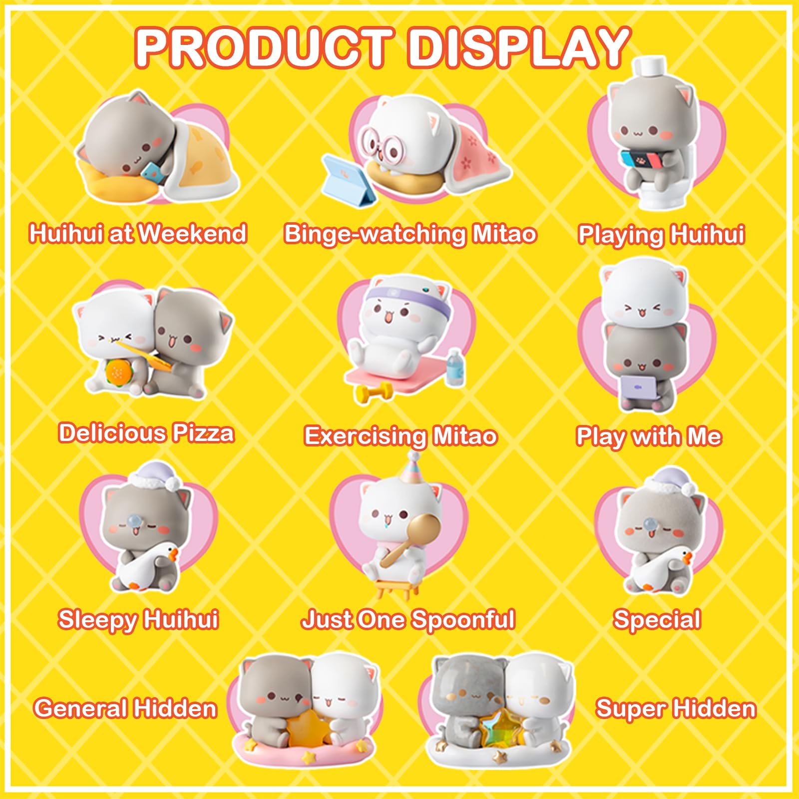 BEEMAI Mitao Cat Love is Like A Peach Series Blind Box - Kawaii Collectible Figures