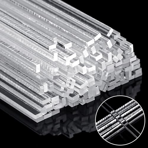 Beeveer 100 Pack Clear Acrylic Cake Pop Sticks 7.87 Inch – Reusable Flat Rods for Cupcake, Cookie, and Candy Decorations