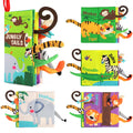 beiens Baby Cloth Book – Crinkle, Squeaker & Sensory Tails for 0-18 Months