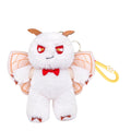 Beige Silk Moth Plush Keychain – 6.5in Soft Crystal Cotton Stuffed Animal Toy with Bow