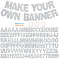 BEISHIDA 116 Pcs DIY Letter Banner Kit – Customizable Glitter Silver Letters & Numbers for Parties