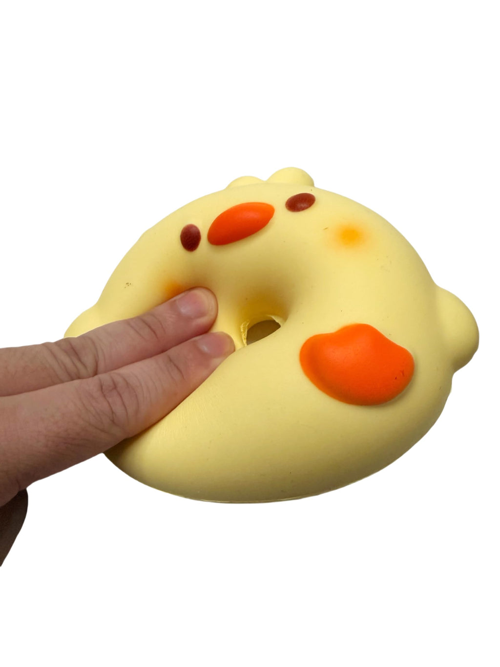 BELLYDOG Donut Duck Squishy - Cute Animal Bread Stress Relief Toy, Food Grade TPR, Scented