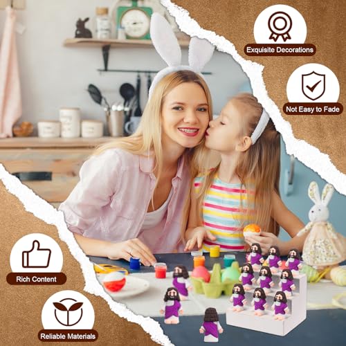 Bememo 50-Pack Mini Jesus Figures for Hide and Seek, Easter Egg Stuffers, Sunday School Gifts (Purple)
