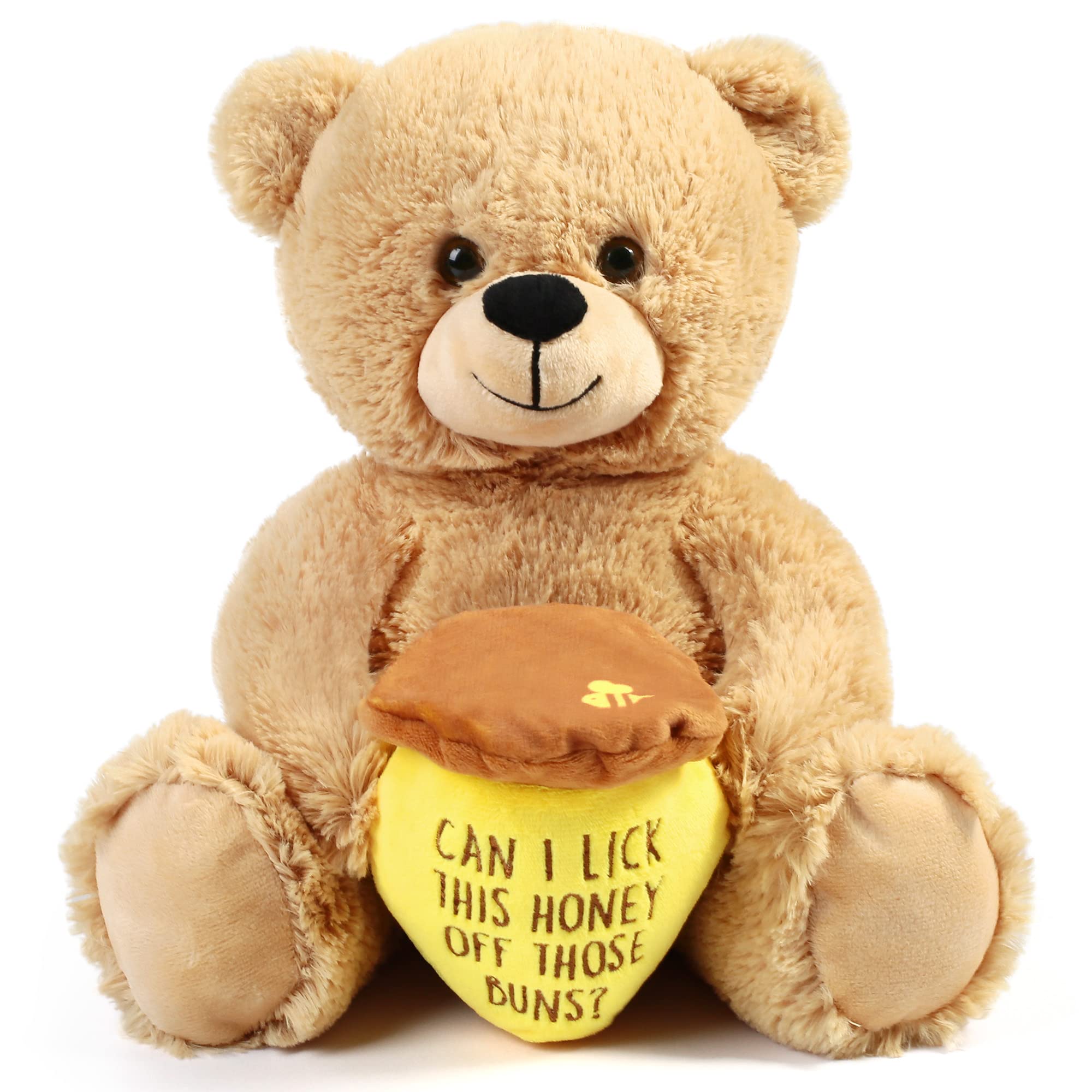 BenBen 10-Inch Teddy Bear with Honey Pot – Soft Plush Toy for Birthdays, Valentine's & Anniversaries