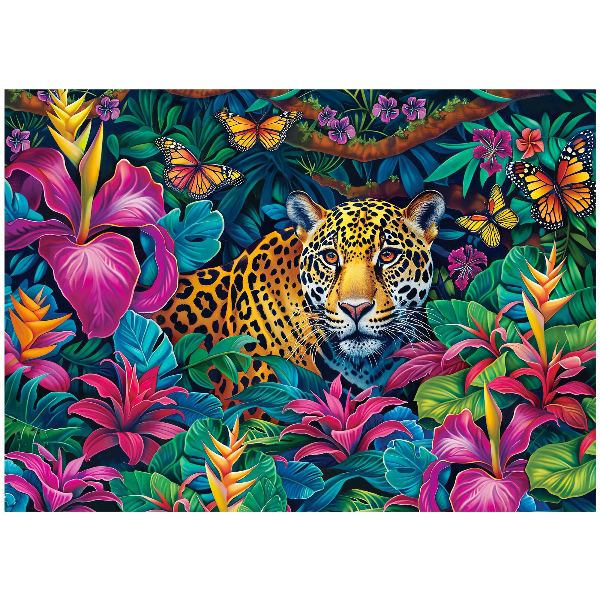 BenBen 1000 Piece Jungle Leopard Puzzle – Premium Quality Jigsaw for Adults