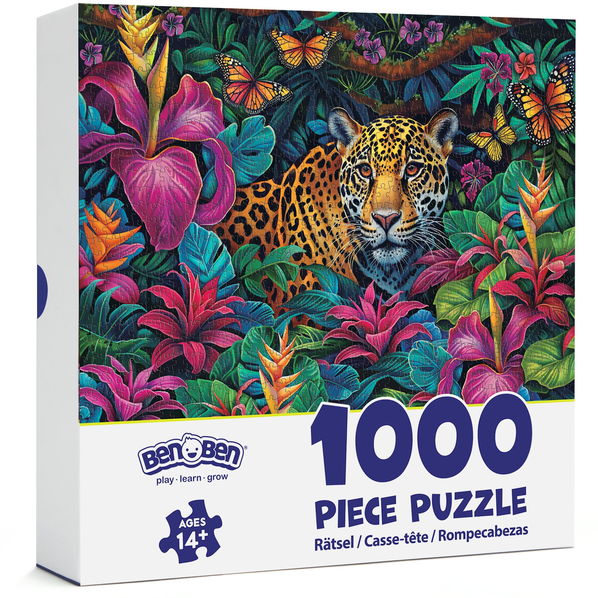 BenBen 1000 Piece Jungle Leopard Puzzle – Premium Quality Jigsaw for Adults