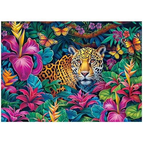 BenBen 1000 Piece Jungle Leopard Puzzle – Premium Quality Jigsaw for Adults