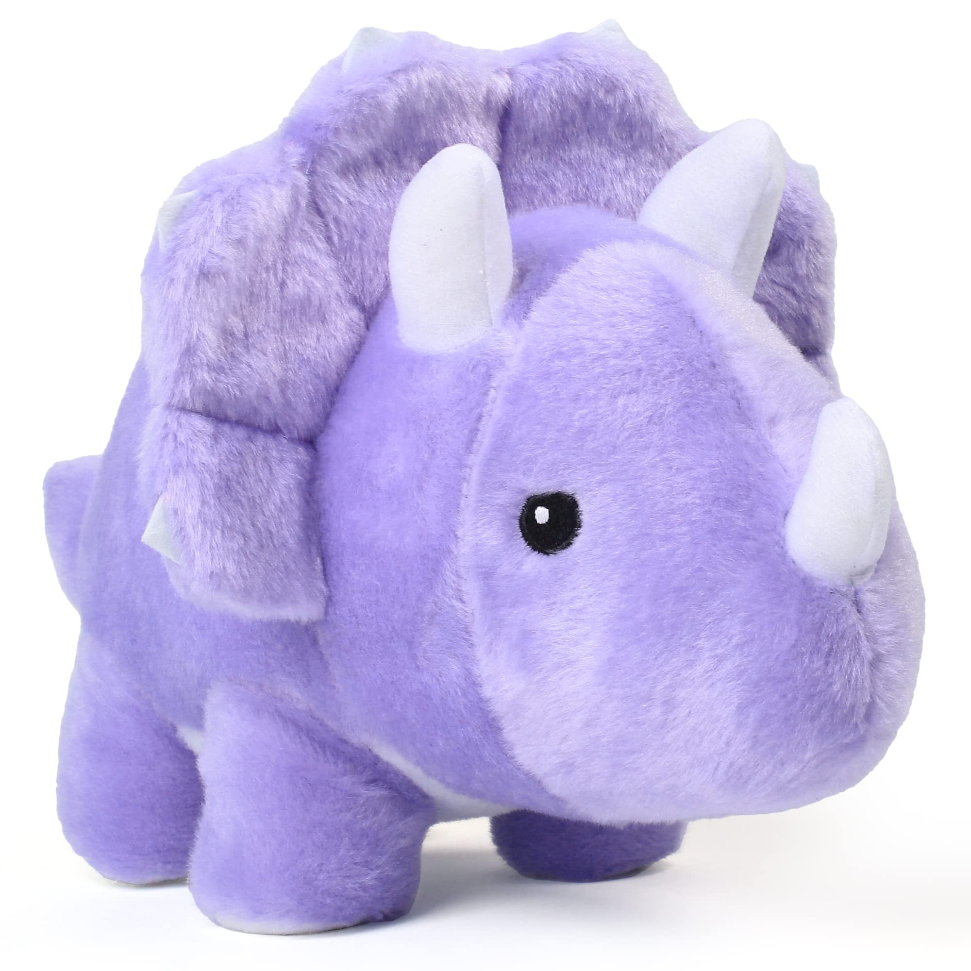 BenBen 13-Inch Purple Triceratops Plush – Soft Dinosaur Stuffed Toy for Kids