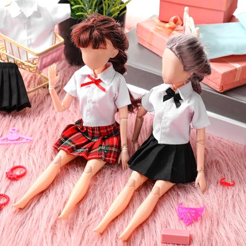 Bencailor 8-Piece Doll Clothes Set for 11.8 Inch Dolls - 4 Tops and 4 Skirts