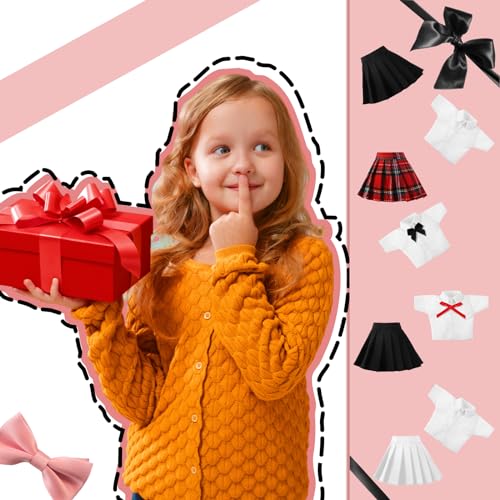 Bencailor 8-Piece Doll Clothes Set for 11.8 Inch Dolls - 4 Tops and 4 Skirts
