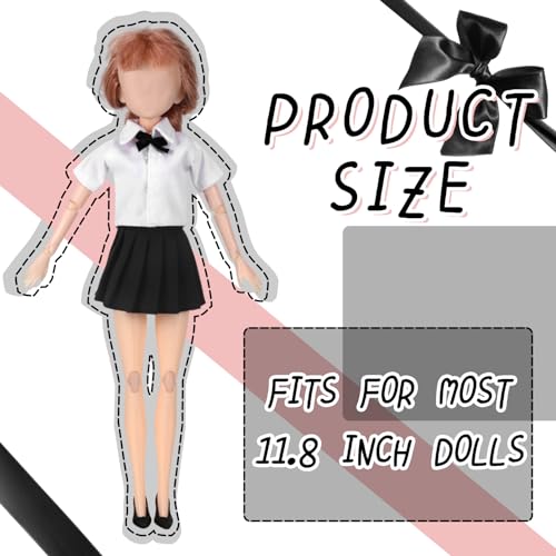 Bencailor 8-Piece Doll Clothes Set for 11.8 Inch Dolls - 4 Tops and 4 Skirts