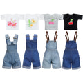 Bencailor 8-Piece Summer Doll Clothes Set for 11.5 Inch Dolls – Mix-and-Match Tops and Pants in Cotton and Denim