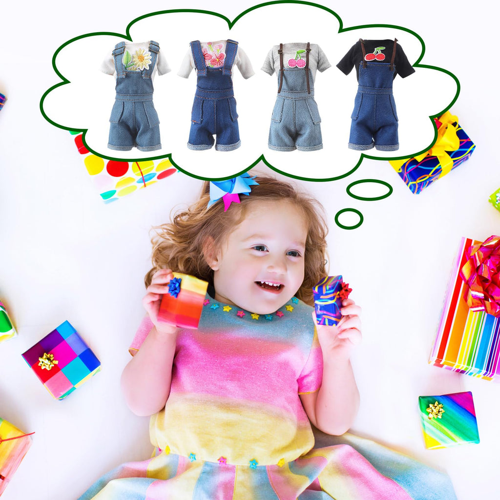 Bencailor 8-Piece Summer Doll Clothes Set for 11.5 Inch Dolls – Mix-and-Match Tops and Pants in Cotton and Denim