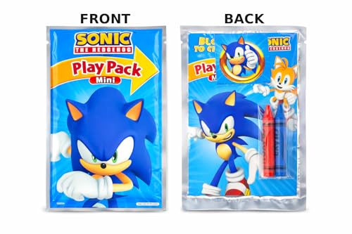Bendon Sonic the Hedgehog Coloring and Activity Mini Pack - Travel Size with Crayons and Sticker
